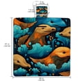 thumbnail image 2 of Platypus Canvas Beach Blanket Picnic Mat Waterproof Sand Proof Outdoor Portable Large Size for Family Beach Travel Camping Hiking, Stripes Pattern, 79" x 83, 2 of 6