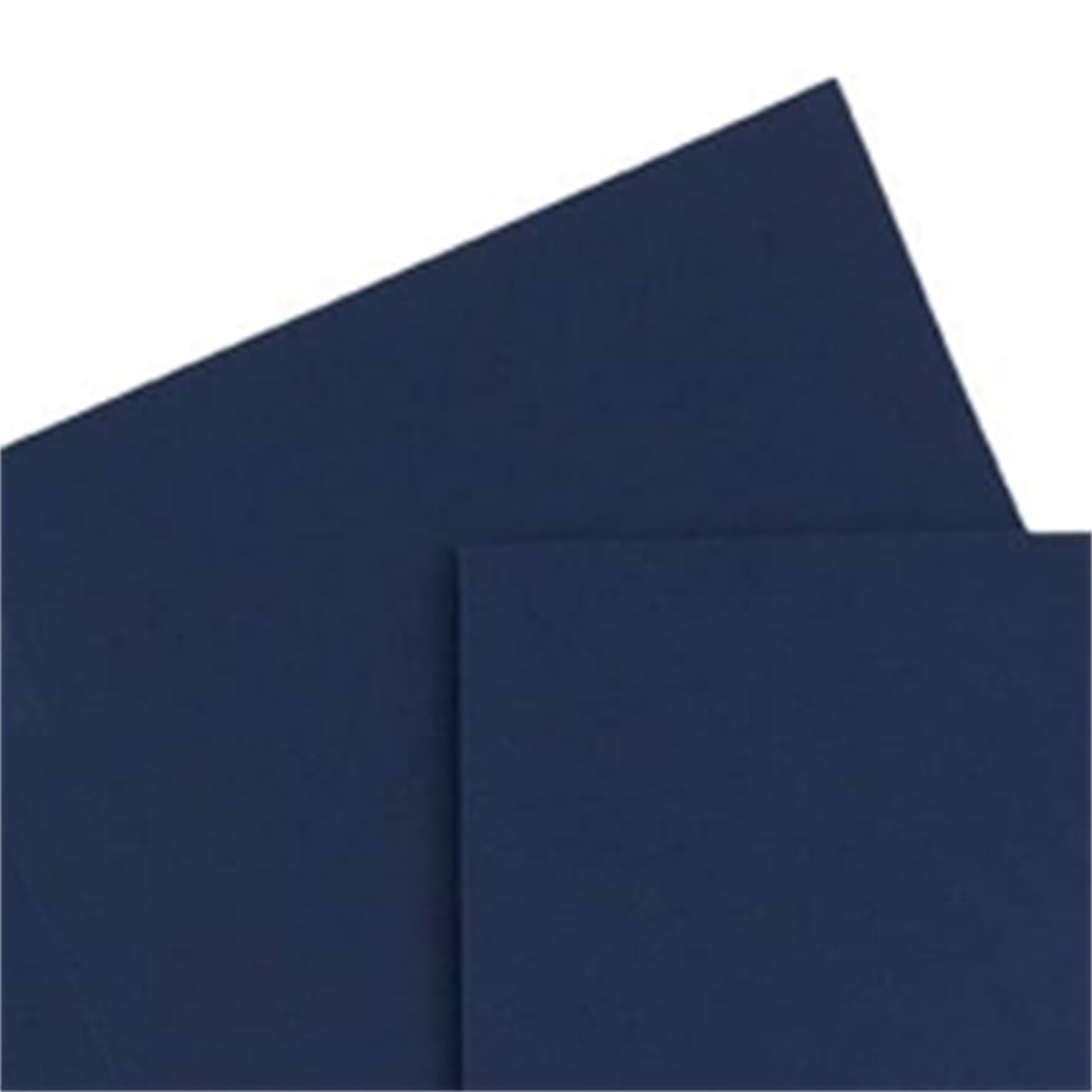 Two Pocket Textured Linen Presentation Folders - Letter Size Business Folder - Navy Blue - Bulk 25/Pack