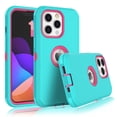 thumbnail image 2 of Njjex Case for iPhone 13 Pro,13,13 Pro Max,Sturdy Phone Case for iPhone 13 6.1",Full-Body Shockproof Protection Heavy Duty Armor Hard Plastic Rubber Rugged Bumper 3-in-1 Case Cover - Mint, 2 of 7