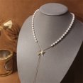thumbnail image 2 of Collier Ras du Cou Perles Artificielles : Collier Charme Papillon à Longs Pompons, 2 of 7