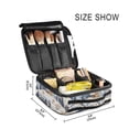 thumbnail image 3 of FORMRS Travel Makeup Bag Large Capacity Train Case Cosmetic Organizer with Adjustable Dividers, Snowy Winter, 3 of 8