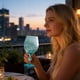 thumbnail image 4 of Copa de Vino Oceans Wave Sea Glass, 4 of 7
