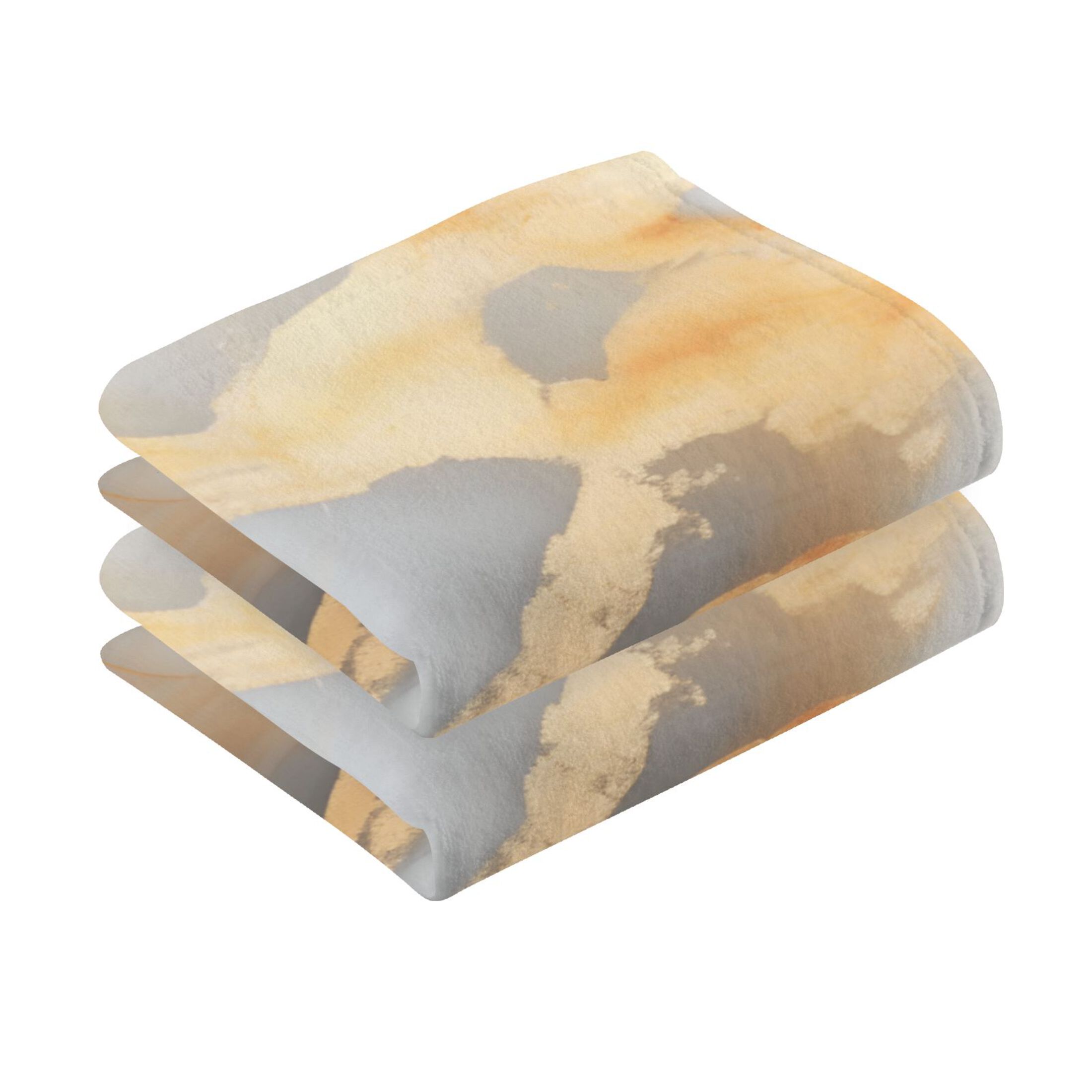 2 Pcs Hand Towel Set White Gold Brown Marble Cotton Absorbent Soft Face Towels Bath Towels for Bathroom Kitchen Shower Hotel Decor 16"x28"