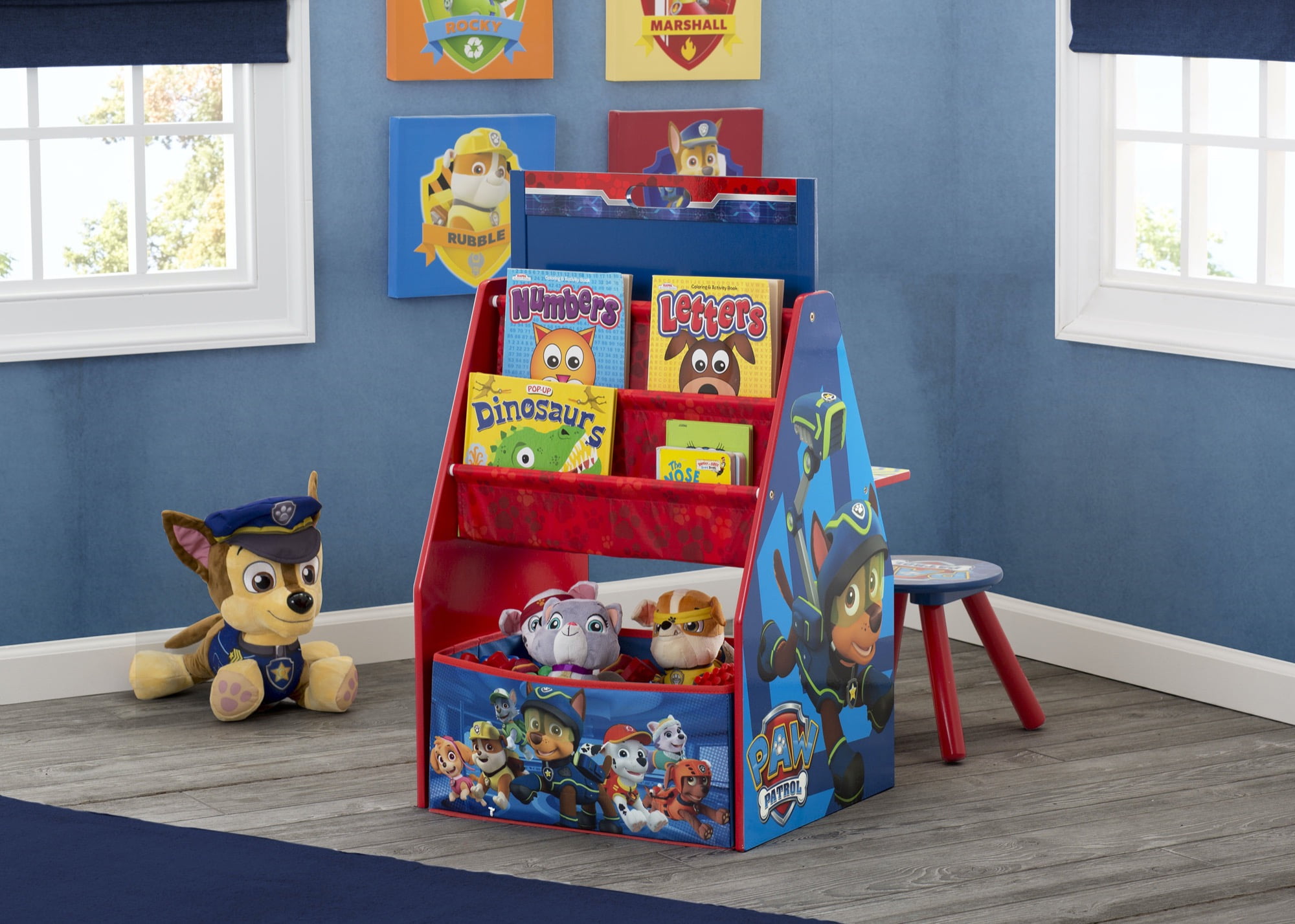 Nick Jr. PAW Patrol Deluxe Kids Art Table, Easel, Desk, Stool & Toy Organizer by Delta Children