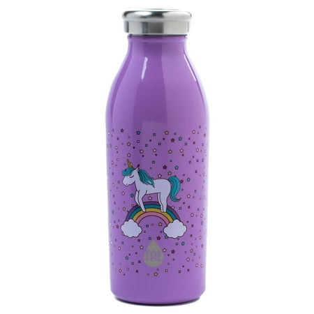 Tal 12 Ounce Stainless Steel Double Wall Vacuum Insulated Modern Unicorn Print Water (Best Water Bottles For School)