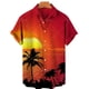 thumbnail image 4 of Camisa de manga corta con estampado 3D de árbol de coco para hombre, estilo hawaiano, para vacaciones en la playa, holgada, de talla grande, para verano de 2024, 4 of 5