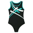 thumbnail image 3 of iixpin Kids Boys One Piece Gymnastics Leotards Gym Sports Training Bodysuits Biketard Swimsuit Blue Green 14, 3 of 5