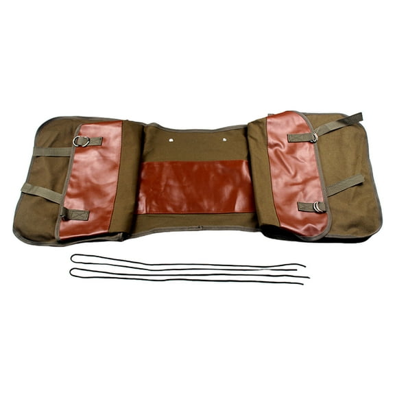 URTERYSER Bicycles Double Panniers Bag Cycling Luggage Storage Bag Canvas Cycling Bag for Bike Luggage and Gear Khaki