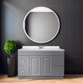 thumbnail image 3 of Design House 585943 Wyndham 2-Door 4-DrawerBathroom  Vanity with Cultured Marble 4 in. Centerset Solid White Top, Unassembled, 49x22, Gray, 3 of 18