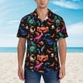 thumbnail image 5 of Picia Animals Under Water Gentle Cotton Regular Fit Short Sleeve Casual Hawaiian Shirt for Men-Medium, 5 of 8