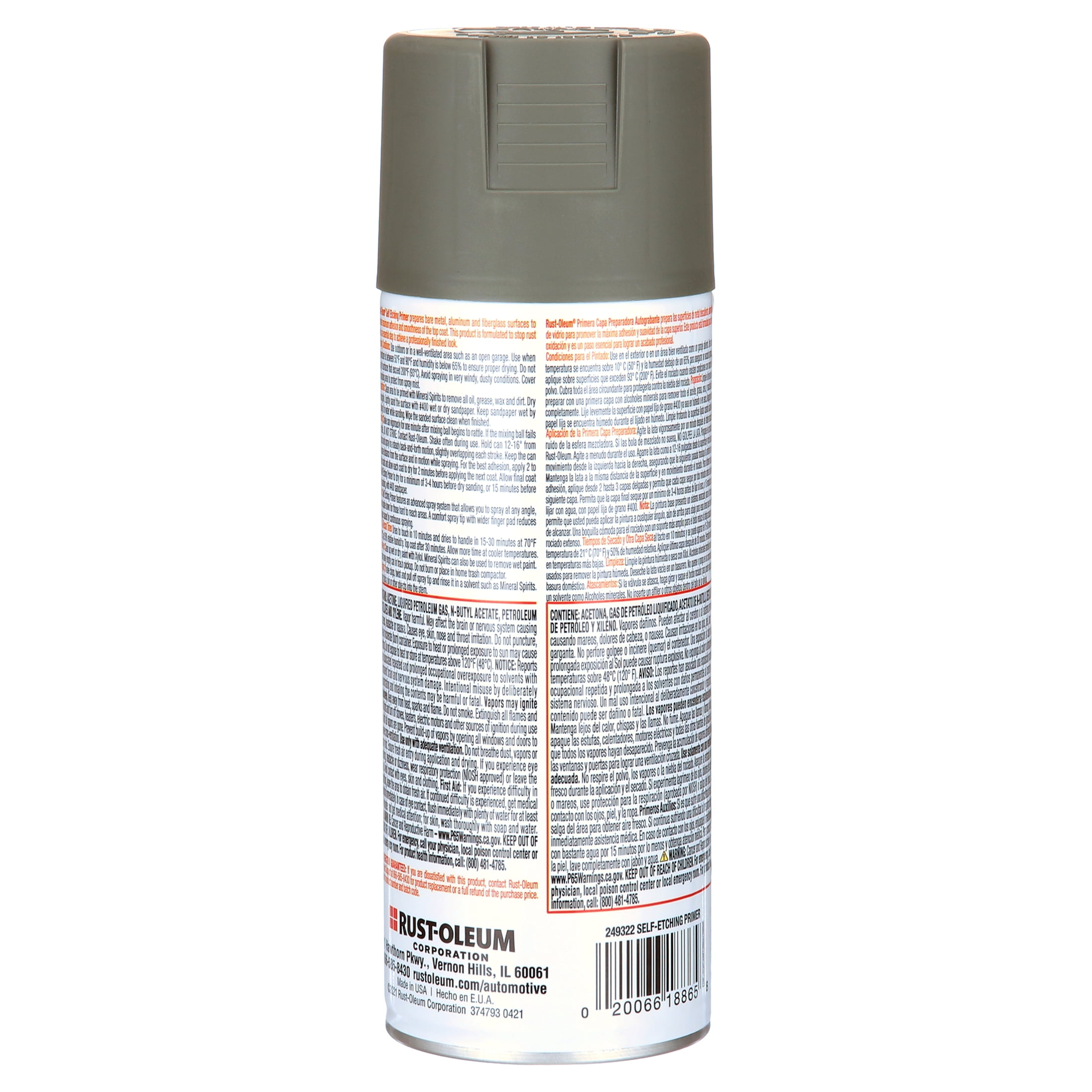 Rust-Oleum 249418 Spray Primer, Black, 12 oz, Can