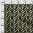 thumbnail image 1 of oneOone Viscose Jersey Dark Olive Green Fabric Chevron Geometric Craft Projects Decor Fabric Printed By The Yard 60 Inch Wide, 1 of 5