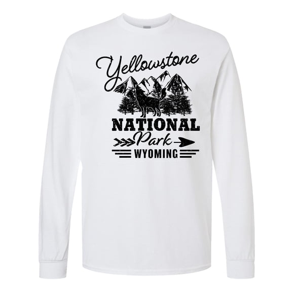 Inktastic Wyoming Yellowstone National Park Long Sleeve T-Shirt