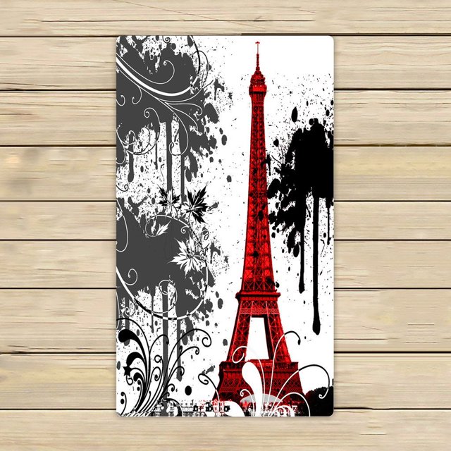 Toallas rojas de la Torre Eiffel ABPHQTO baño de playa piscina Sprot toalla de mano de viaje tamaño 40x70 cm