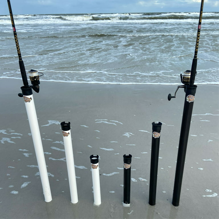 Sand Flea Surf Fishing Rod Holder Beach Sand Spike. 2, 3 or 4 Foot Lengths.  Made from Impact and UV Resistant PVC. 100% USA Made. (White, 4)