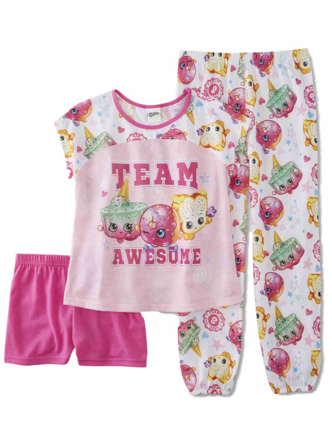 Shopkins Shortie Pyjamas Girls Sleepwear Casual Nightwear  Ages  3 to 10 years