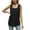 Black, variant on VEKDONE Tank Tops for Women Summer Hollow Out Pleated Flowy Tanks Sleeveless Square Neck Loose Pullover Vests Solid Color Lightweight Lounge Tees Shirts White Small