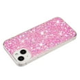 thumbnail image 6 of for iPhone 15 Plus Glitter Case, Cute Bling Sparkle Shiny Slim Soft Silicone Reflective Clear TPU Bumper Women Girls Shockproof Protective Phone Case for iPhone 15 Plus, Pink, 6 of 6