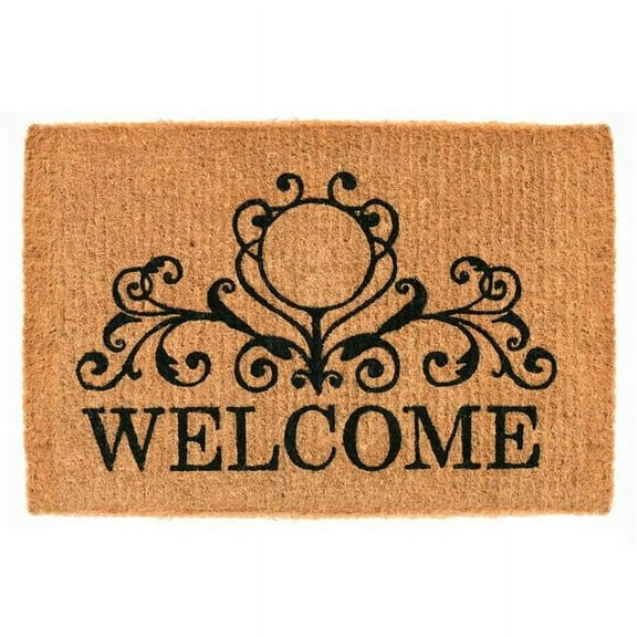 Calloway Mills 102563672NP 3 ft. x 6 ft. x 1.50 in. Kingston Welcome Rectangular Doormat, Natural & Black