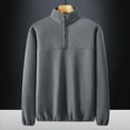 thumbnail image 1 of pstuiky manga larga para hombre, Suéter de manga larga con cremallera para hombre, abrigo informal sin capucha de manga larga para hombre Tops casuales para hombres m, 1 of 3