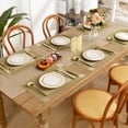 thumbnail image 2 of Vaukki PVC Placemats Set of 6 Heavy Duty Heat Resistant Washable Table Mats for Dining Table, Gold, 2 of 9