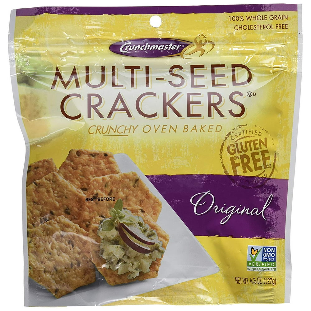 Crunchmaster Crackers MultiSeed Orginal 2 / 4.5 Oz Bags Gluten Free