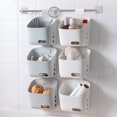 thumbnail image 3 of Bathroom Storage Basket High Capacity Hanging Space-saving Tandem Suspension Storage Basket for Kitchen, 3 of 8