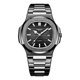 thumbnail image 1 of Reloj Binbang Parrot, cuadrado, de acero, impermeable, que brilla en la oscuridad, 1 of 8