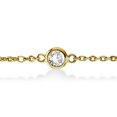 thumbnail image 3 of Diamond Ankle Bracelet Bezel Set 14K Yellow Gold (0.25ct), 3 of 4