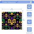 thumbnail image 5 of Mardi Gras Washcloths Set of 6-12 x 12 inch Pure Cotton Wash Cloth Highly Absorbent and Soft Fingertip Towels Face Cloths for Bath, Spa Wash cloth, 5 of 7