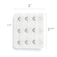 thumbnail image 3 of Señora 5Pcs 3 Gancho De 3 Filas Longitud Ajustable Correa Del Sujetador Extensor Ganchos De Hebilla Blanco Puro 5Pcs Una Talla, 3 of 5