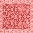 thumbnail image 1 of Ahgly Company Machine Washable Indoor Square Oriental Red Traditional Area Rugs, 3' Square, 1 of 4