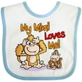 thumbnail image 3 of Inktastic My Mimi Loves Me Monkey Boys or Girls Baby Bib, 3 of 4