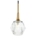 thumbnail image 2 of Woodbridge Lighting Regent Park 1-Light Glass Pendant in Brass, 2 of 4