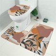 thumbnail image 2 of Orange Boho Sun, Mountain and Plant Pattern Bathroom Rugs Sets 3 Piece,Toilet Cover Set,Absorbent Non Slip Bathroom Mats Sets with U-Shaped Contour Rug Toilet Rug Set, 2 of 5