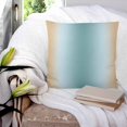 thumbnail image 3 of Turquoise Khaki Ombre 26x26 Pillow Covers Set of 2, Modern Abstract Art Gradient Throw Pillow Covers Decorative Couch Cushion Case, Microfiber Square Pillowcases for Bedroom Car Living Room, 3 of 7