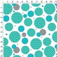 thumbnail image 2 of Mint Chevrons on Blue Premium Gift Wrap Wrapping Paper Roll Pattern, 2 of 2