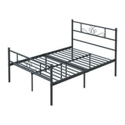 Platform Metal Bed Frame Foundation Headboard Furniture Bedroom Full Size