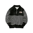 thumbnail image 2 of YHAJDS Boys Henley Shirt Lapel Collar Half Zip Long Sleeve Soft Fabric Daily Leisure Sweatshirt Tops, 2 of 8