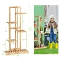 thumbnail image 4 of Costway 5 Tier 6 Potted Plant Stand Rack Bamboo Display Shelf for Patio Yard, 4 of 10