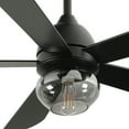 thumbnail image 3 of Craftian 52 Inch Ceiling Fans with Lights,Modern Ceiling Fan with 5 Fan Blades, 6 Speeds, Reversible Quiet DC Motor Fan for Living Room, Bedroom, Black, 3 of 9