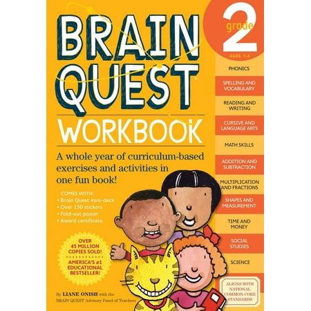 Brain Quest Workbook: Grade 2 [With Stickers] (Paperback)