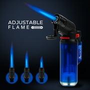 Crocs Torch Lighter, Refillable Butane Torch Lighters, Windproof Lighters with Butane Included for BBQ, Grill, Candles, Campfires, Cooking Torch Lighter with Safety Lock and Ready to Use - 4 Pack