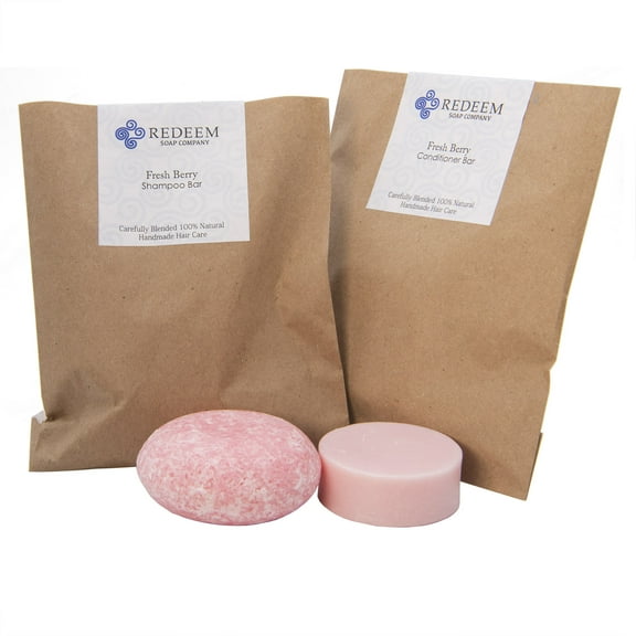 Redeem Soap Company Fresh Berry Shampoo Bar and Conditioner Bar