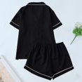 thumbnail image 4 of MEICHEN Lounge Set for Women 2 Piece Pajama Set for Women Heart Print Button Short Sleeve Shirt Matching Shorts Set Summer Cute Sets Women's Essentials Fashion Sleepwear, 4 of 4