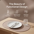 thumbnail image 6 of Unique Bargains 6 Pack Silicone Placemats for Kitchen Dining Table Decor Light Brown, 6 of 7