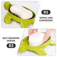 thumbnail image 2 of FENGGUIQU 5-Pack Multi-Functional Turtle Soap Holder Tray in Green with Self-Draining Design for Bathroom Use, 2 of 7