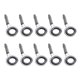 thumbnail image 1 of 10 Unids de Acero Inoxidable Guías de caña de pescar Macarena Conjunto para Barras de ángel de Barco Blanco, 1 of 8