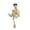 B002- Style B, variant on Skeleton Halloween Decor, Indoor Halloween Decorations, Halloween Party Decorations, Home Bar, 4X2 Inch Sitting Skeleton Desktop Ornament Holding Sipping Cup for Holiday Table and