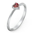 thumbnail image 3 of Heart Birthstone Ring - Garnet (January), 3 of 6